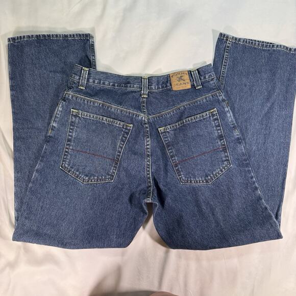 Vintage Y2K Tommy Hilfiger Jeans Mens 32x32 Stretch Denim Straight Leg Loose - Picture 8 of 8